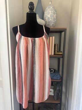 Gilligan & O'Malley Gauzy Striped Sun Dress - Size S